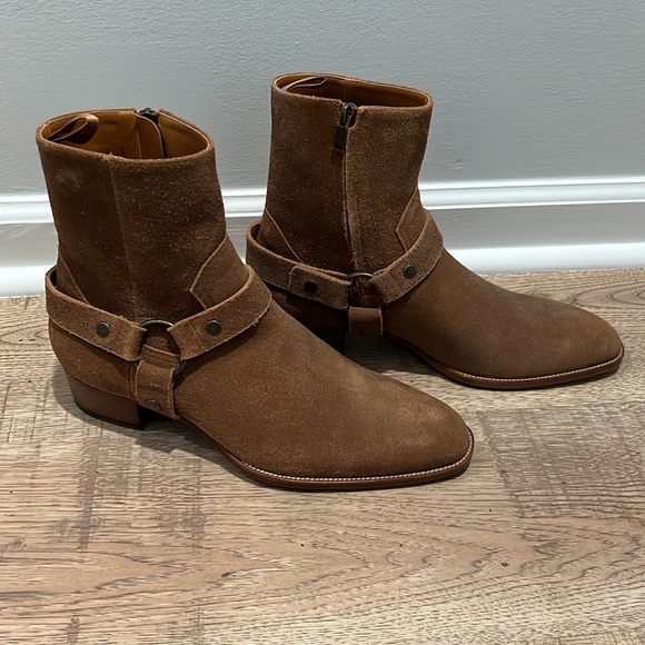 Mens Saint Laurent Brand New Wyatt Harness Boots - Picture 2 of 4